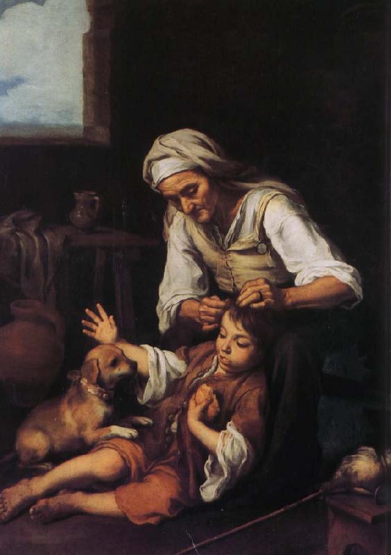 Bartolome Esteban Murillo The old woman and a child oil painting picture